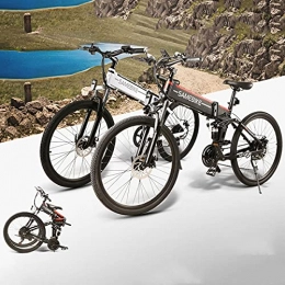 CHEIRS Bicicleta de montaña eléctrica plegables CHEIRS Bicicleta de montaña eléctrica Plegable de 26 Pulgadas Bicicleta de montaña 500W 48V / 10Ah Batería de Litio, Bicicleta Mixta para Adultos, para Ejercicio en Bicicleta al Aire Libre, Black