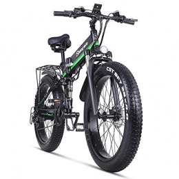 cuzona Bicicleta cuzona Bicicleta elctrica 1000W Bicicleta de Playa elctrica 4 0 Fat Tire Bicicleta elctrica 48V Hombre Bicicleta de montaña Nieve Bicicleta elctrica 26 Pulgadas Bicicleta-MX01-Green_China