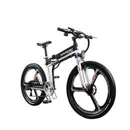 CYYC Bicicleta de montaña eléctrica plegables CYYC Bicicleta Elctrica Plegable Bicicleta De Montaa Ciclomotor 48V 10Ah Batera De Litio Sigilosa 400W Motor De Potencia Sin Escobillas-Negro