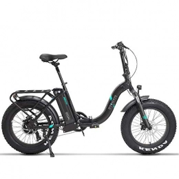 Fitifito Bicicleta de montaña eléctrica plegables Fitifito Fatbike Fatbike FT20 - Bicicleta eléctrica plegable de 20 pulgadas, 48 V, 250 W, motor trasero con castillo, 9 velocidades, cambio Shimano