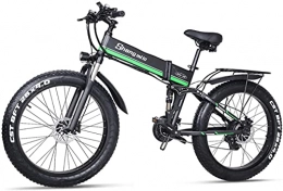 haowahah Bicicleta de montaña eléctrica plegables Haowahah Shengmilo bicicleta eléctrica completa bicicleta plegable bicicleta 26 pulgadas 4.0 neumático grande MX01 48V 12.8ah 1000W actualización tenedor (verde, una batería)