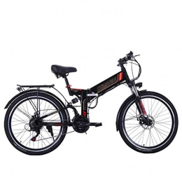 HLeoz 26" Bicicleta Elctrica Plegables, Bicicleta Elctrica de Montaa Batera de Iones de Litio Extrable 36V 8Ah con Bolsa de Silln y Casco - Unisex Adulto,300W