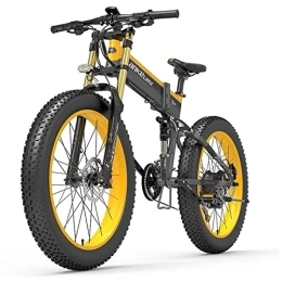 iRonrain Bicicleta de montaña eléctrica plegables iRonsnow Lankeleisi bicicleta eléctrica plegable bicicleta eléctrica - 27 velocidades edición deportiva Ebike - 48V 14.5Ah / 17.5Ah batería de litio E-Bike - Neumático gordo 26" y HDB