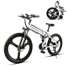 LCLLXB Bicicleta de montaña eléctrica plegables LCLLXB Bicicleta Elctrica, con 350 W, batera de 48 V, 10, 4 Ah, amortiguacin de Choque Altamente Resistente
