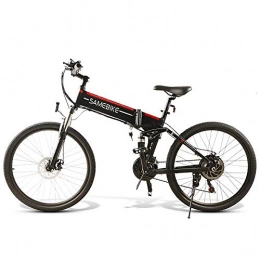 Lixada Bicicleta de montaña eléctrica plegables Lixada Bicicleta eléctrica plegable de 26 pulgadas, con llanta de radios para ciclomotor, motor de 48 V, 500 W