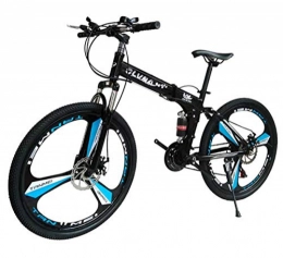 MYMGG Bicicleta de montaña eléctrica plegables MYMGG Frenos de Doble Disco Bicicleta de Carretera Bicicletas de Carretera Plegables 21 Bicicletas de montaña (24 velocidades, 27 velocidades), Black2, 21 Speed