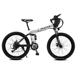 N&I Bicicleta de montaña eléctrica plegables N&I Upgraded Electric Mountain Bike 250 W 26 '' Electric Bicycle with desmontable 36 V 12 AH Lithium-Ion Battery 21 Speed Shifter with A Bag