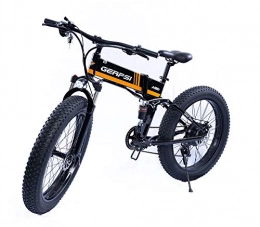 ONLYU Bicicleta ONLYU Montaña Bicicleta Eléctrica Ligera E-Bici 26 * 4.0 Fat Tire 21 Velocidad De Aleación De Aluminio Plegable Bicicleta Eléctrica De 36V De La Batería 10AH, para Adultos Ciclo