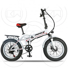 Prismalia - Bicicleta eléctrica Ebike plegable Fat Bike de 20 pulgadas, motor de 250 W con acelerador