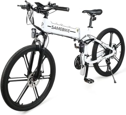 Samebike Bicicleta de montaña eléctrica plegables SAMEBIKE Bicicleta eléctrica 26" Bicicleta Montaña Plegable Ebike, 48V / 10, 4Ah Batería, 21 Vel, Pedal Assist, Instrumento a Color TFT Adultos Urbana