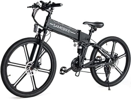 Samebike Bicicleta SAMEBIKE Bicicleta eléctrica 26" Bicicleta Montaña Plegable Ebike 48V / 10, 4Ah Batería Shimano 21 Vel Pedal Assist Instrumento a Color TFT Adultos Urbana
