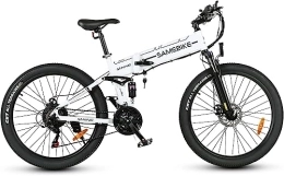 Samebike Bicicleta SAMEBIKE Bicicleta eléctrica 26" Bicicleta Montaña Plegable Ebike, 48V / 12, 5Ah Batería, 21 Vel, Pedal Assist, Instrumento a Color TFT Adultos Urbana