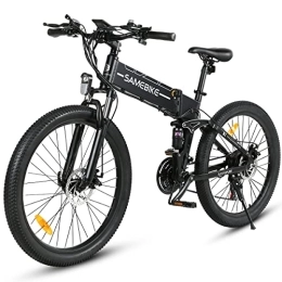 Samebike Bicicleta SAMEBIKE Bicicleta eléctrica 26" Bicicleta Montaña Plegable Ebike, 48V / 12, 5Ah Batería, Shimano 21 Vel, Pedal Assist, Instrumento a Color TFT Adultos Urbana