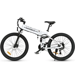 Samebike Bicicleta SAMEBIKE Bicicleta eléctrica 26" Fatbike Bicicleta Montaña Plegable Ebike, 48V / 12, 5Ah Batería, Shimano 21 Vel, Pedal Assist, Instrumento a Color TFT Adultos Urbana
