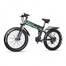 Shengmilo Bicicleta de montaña eléctrica plegables Shengmilo Bicicleta Eléctrica E-MTB Fat Bike 26" Full Suspension, Shimano 21 velocidades, Plegable, batería Litio 48V 12.8Ah (1000w), Pantalla LCD, Freno de Doble Disco
