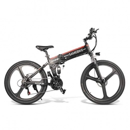 SRXH - Bicicleta elctrica de montaña (48 V-350 W, 26 Pulgadas, 25 km/h, aleacin de magnesio superligera, 10 Ah, 30 - 60 km de kilometraje, con Soporte para telfono mvil, 3 Modos de Trabajo)