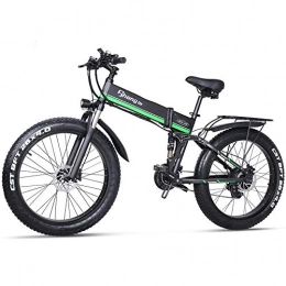 SYXZ Bicicleta SYXZ Bicicletas elctricas de 26"para Adultos, 48V 1000W 12.8Ah Batera de Iones de Litio extrable Bicicleta de montaña Plegable, Negro