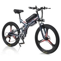 TAOCI Bicicleta TAOCI Bicicleta eléctrica 36V Bicicleta de Plegable montaña eléctrica para Adultos, Bicicleta eléctrica de 26 Pulgadas Desplazamientos (Grey)