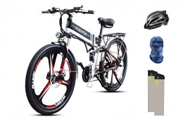 VOZCVOX Bicicleta de montaña eléctrica plegables VOZCVOX Bicicleta eléctrica, 250W, con Batería Extraíble De 48V, para Adolescentes y Adultos