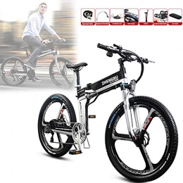 ZDTVU Bicicleta de montaña eléctrica plegables ZDTVU Eléctrico Bicicleta, con Freno de Disco hidráulico y Horquilla / con Batería de Litio Desmontable, Adultos Unisex