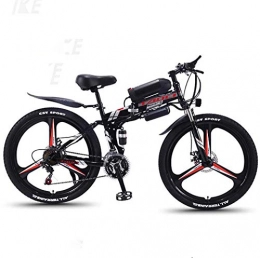 ZTYD Electric Bike, 26" Bicicleta de montaña para Adultos, Bicicletas Todo Terreno de 27 velocidades, 36V 30KM Puro batería Kilometraje Desmontable de Iones de Litio,Black Red a2,8AH/40km