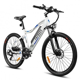 HFRYPShop Bicicleta 26'' Bicicleta Montaña Adulto, Bicicleta Electrica para Adultos 350W Motor Sony 48V 11.6Ah Batería extraíble, Sistema de Recarga E-Pas, Cambios Shimano de 7 velocidades(EU Warehouse), White