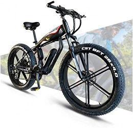 ZJZ Bicicleta 48V 14AH 400W Bicicleta eléctrica 26 '' 4.0 Bicicleta de neumático gordo Bicicleta de ciudad eléctrica para adultos de 30 velocidades para nieve MTB para mujer / hombre con batería de litio de gran ca