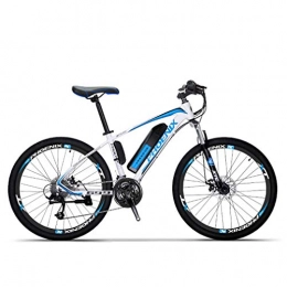 AISHFP Bicicletas de montaña eléctrica Adulto Bicicleta elctrica de montaña, Bicicletas 250W Nieve, extrable 36V 10AH batera de Litio de 27 de Velocidad de Bicicleta elctrica, 26 Pulgadas Ruedas, Azul