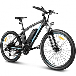Ancheer Bicicletas de montaña eléctrica ANCHEER Bicicleta Eléctrica de Montaña de 27, 5", Bicicleta Eléctrica con Batería de Litio de 10Ah 360Wh y Desviador de 21 Velocidades, con Pantalla LCD (AE7_Azul Negro)