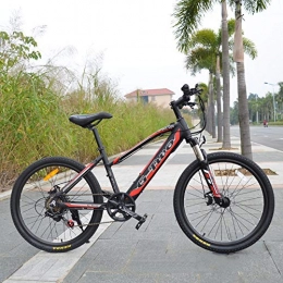 Bicicleta elctrica de montaña de 24 '', freno de disco, motor sin escobillas de 250W, batera incorporada de 36V 7.8Ah / 8.7Ah / 9.6Ah / 10.5Ah, marco de aleacin de aluminio (negro, 250W 36V7.8Ah)