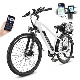 Bicicleta Electrica de Trekking 27.5" Bicicletas de Montaña Eléctricas para Adultos Unisex Batería Litio extraíble 36V 12.5Ah Shimano 21 Vel Pantalla LCD a Color & App
