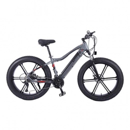 AMGJ Bicicleta Bicicleta eléctrica 26", Asiento Ajustable, con Pedales Batería 36V 10Ah, 350W Motor Bicicleta 30 km / h con Tres Modos de Trabajo Aire Libre Ejercítese y Viaje, Gray b, Left