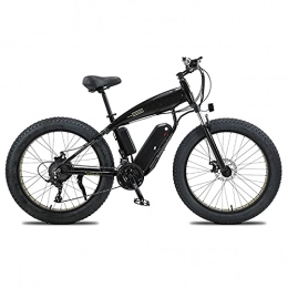 YIZHIYA Bicicleta Bicicleta Eléctrica, 26" Bicicleta de montaña eléctrica, 4.0 E-bike de los adultos de la nieve del neumático gordo, Ebike todoterreno de aleación de magnesio de 27 velocidades, Negro, 48V750W 13AH