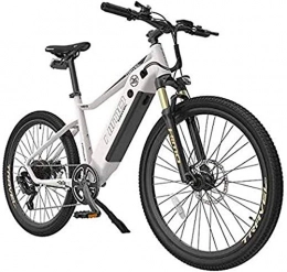 HCMNME Bicicletas de montaña eléctrica Bicicleta Eléctrica Bici de montaña eléctrica de 26 pulgadas para adultos con batería de iones de litio de 48V 10AH / Motor de 250W DC, sistema de velocidad de la variable 7S, marco de aleación de alu
