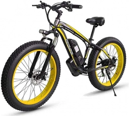 HCMNME Bicicleta Bicicleta Eléctrica Bicicleta de nieve de 26 pulgadas, bicicleta de montaña eléctrica de 48V 1000W, 17.5Ah ciclomotor de litio, 4.0 bicicleta de neumático de grasa / bicicleta de cola dura / para adul