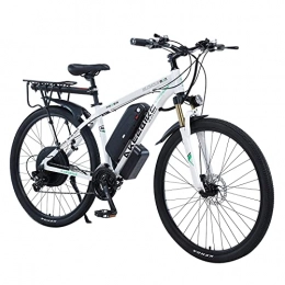 HFRYPShop Bicicletas de montaña eléctrica Bicicleta Eléctrica de 29" para Hombres de 48V 13Ah, Shimano de 21 Velocidades, Bicicleta de Ciudad para Hombres y Mujeres, E-Bike MTB Pedal Assist (Blanco)