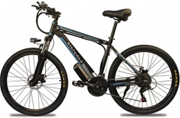 ZJZ Bicicletas de montaña eléctrica Bicicleta eléctrica de 350W 26 "Bicicleta eléctrica para adultos / Bicicleta de montaña eléctrica, bicicleta con batería extraíble de 10 / 15Ah, Engranajes profesionales de 27 velocidades (Azul) (Tama