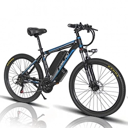 HFRYPShop Bicicleta Bicicleta Eléctrica de Montaña, 26 Pulgadas, 1000 W, con Batería de Litio Extraíble de 48 V y 13 Ah y Shimano de 21 Velocidades [EU Warehouse], Blue