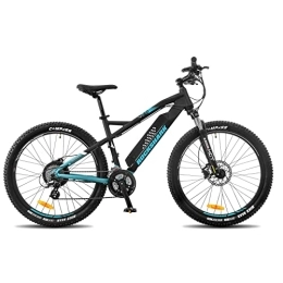 ivil Bicicletas de montaña eléctrica Bicicleta eléctrica de montaña Rockshark, marco de aluminio, 27, 5 pulgadas, Shimano de 24 velocidades, horquilla de suspensión con batería de 36 V y 11, 6 Ah, color negro y gris
