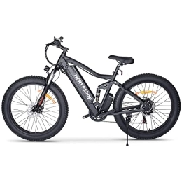 HFRYPShop Bicicletas de montaña eléctrica Bicicleta Eléctrica E-MTB 26" Full Suspension, Batería Litio 48V 10Ah, Kilometraje de Recarga hasta 35-80 km, Shimano 7 Velocidades