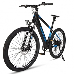 HFRYPShop Bicicletas de montaña eléctrica Bicicleta Eléctrica E-MTB 27.5", 250W Motor | Shimano 7vel | Sistema de Freno Doble, Batería Litio 36V 10.4Ah. EU Stock (Azul)