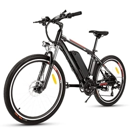 Bicicleta Eléctrica Ebike Mountain Bike, Bicicleta Eléctrica de 26" 250W con Batería de Litio de 36V 12.5Ah extraíble y Shimano 21 Velocidades