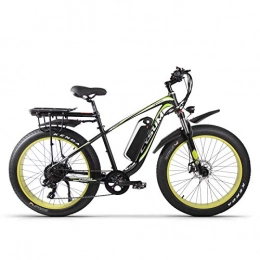 RICH BIT Bicicleta Bicicleta eléctrica para Adultos M980 Bicicleta de montaña de 26 Pulgadas 1000W 48V 17Ah Bicicletas de neumáticos gordos para Nieve (Verde Oscuro)