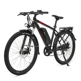 Bicicleta eléctrica Pedelec de 27,5 pulgadas, batería de 36 V 13 Ah, motor de rueda trasera de 250 W, 8 velocidades, para adultos, color negro