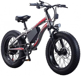 Fangfang Bicicleta Bicicletas Eléctricas, Adultos Playa de bicicletas eléctricas, 7 velocidad del motor 250W impermeable de 20 pulgadas Frenos 4.0 Fat Tire E-bici de doble disco de motos de nieve batería extraíble , Bici