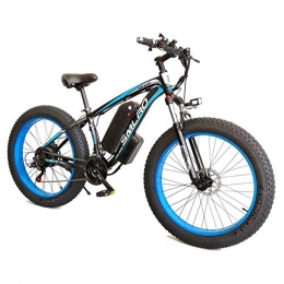 Home store Bicicletas de montaña eléctrica Bicicletas Eléctricas para Adultos, con Batería Extraíble de 36V / 13Ah, Neumáticos 4.0"Híbrido de 21 velocidades, para Ciclismo al Aire Libre, Viajes, ejercicioblack Blue