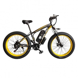 Home store Bicicletas de montaña eléctrica Bicicletas Eléctricas para Adultos, con Batería Extraíble de 36V / 13Ah, Neumáticos 4.0"Híbrido de 21 velocidades, para Ciclismo al Aire Libre, Viajes, ejercicioblack Yellow