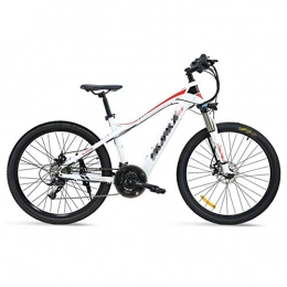 BMXzz 26" Bicicleta Eléctrica de Montaña, Trekking/Urban E-Bike 48V 7.8Ah Batería de Litio-Ion Plegable 25 km/h y 25 km Unisex Adulto Asiento Ajustable,Blanco