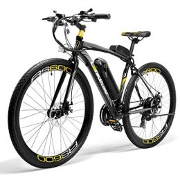 Brogtorl Bicicleta Brogtorl Bicicleta eléctrica LANKELEISI RS600, motor 300W, batería Samsung 36V 20Ah, marco de aleación de aluminio, bicicleta de carretera eléctrica (amarillo)