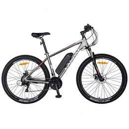 Carpat MTB - Bicicleta eléctrica (27,5 pulgadas, motor de 250 W, autonomía máxima de 60 km, Shimano SL-TX30, CSC10/11E, gris/blanco)